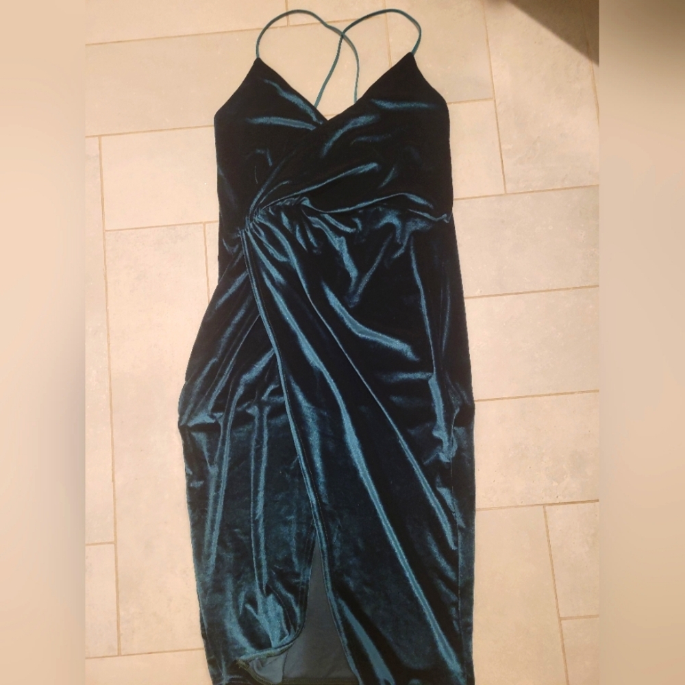 Boohoo Green Velvet Bodycon